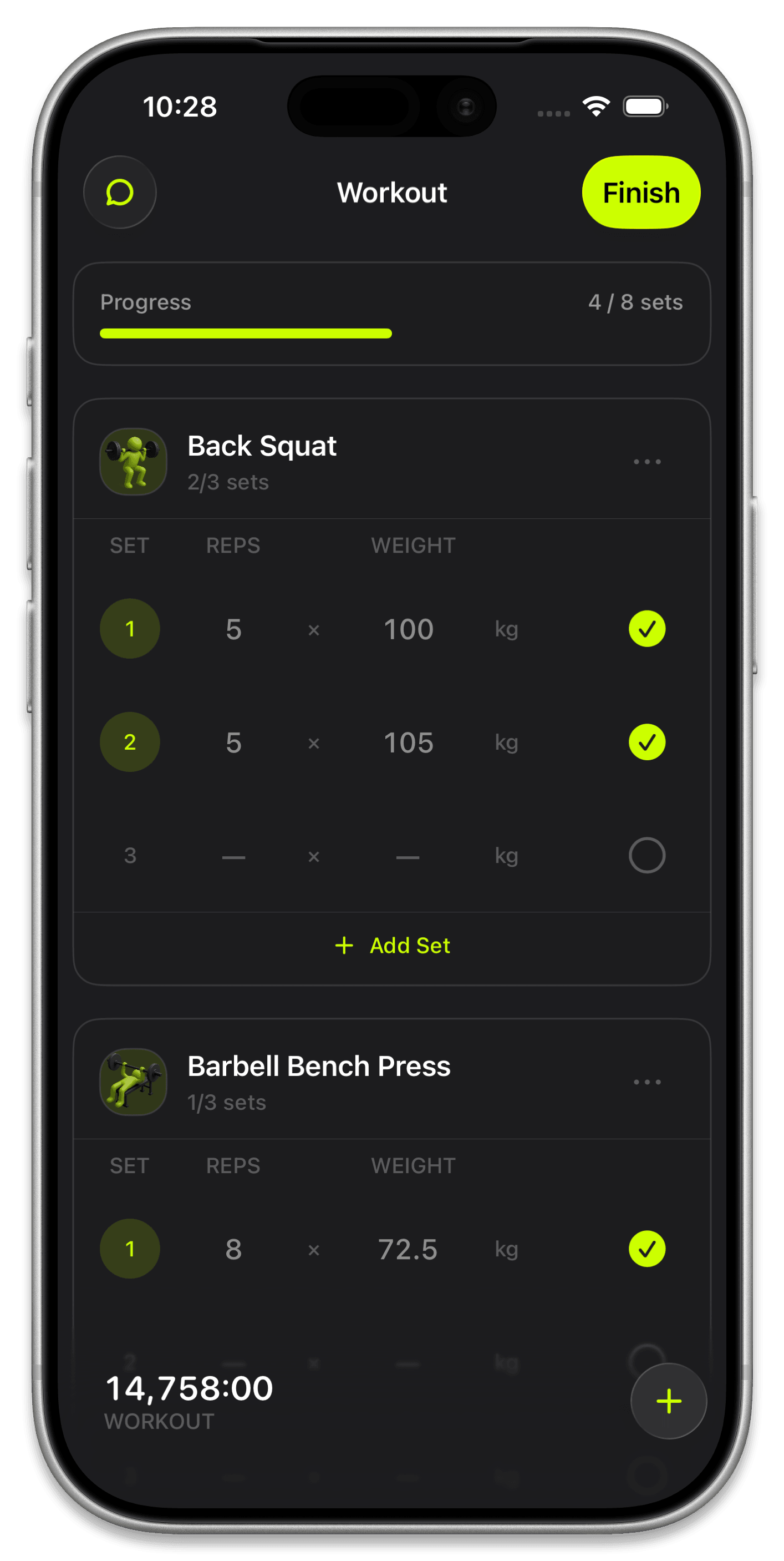 Active Workout Session