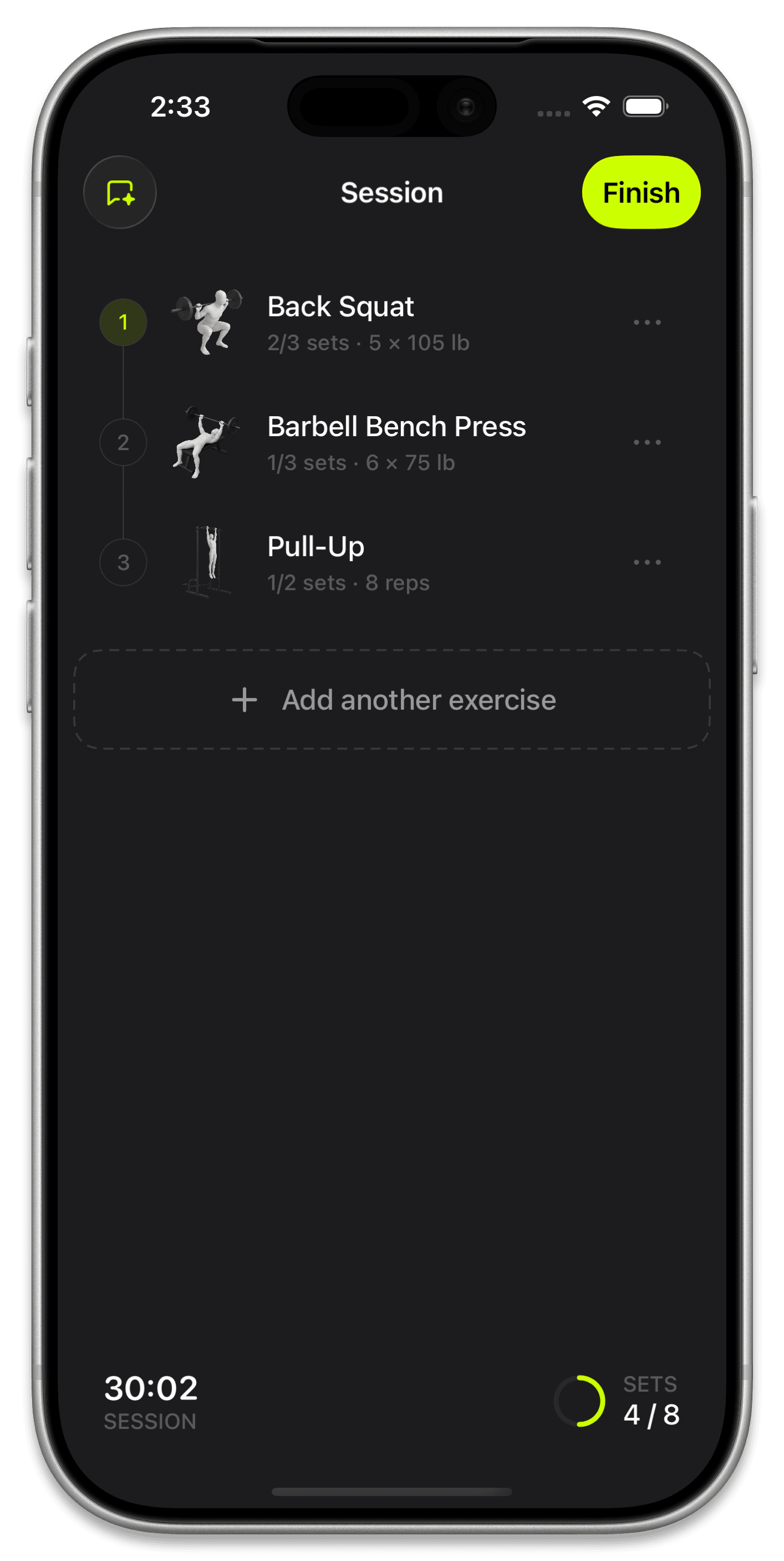 Active Workout Session
